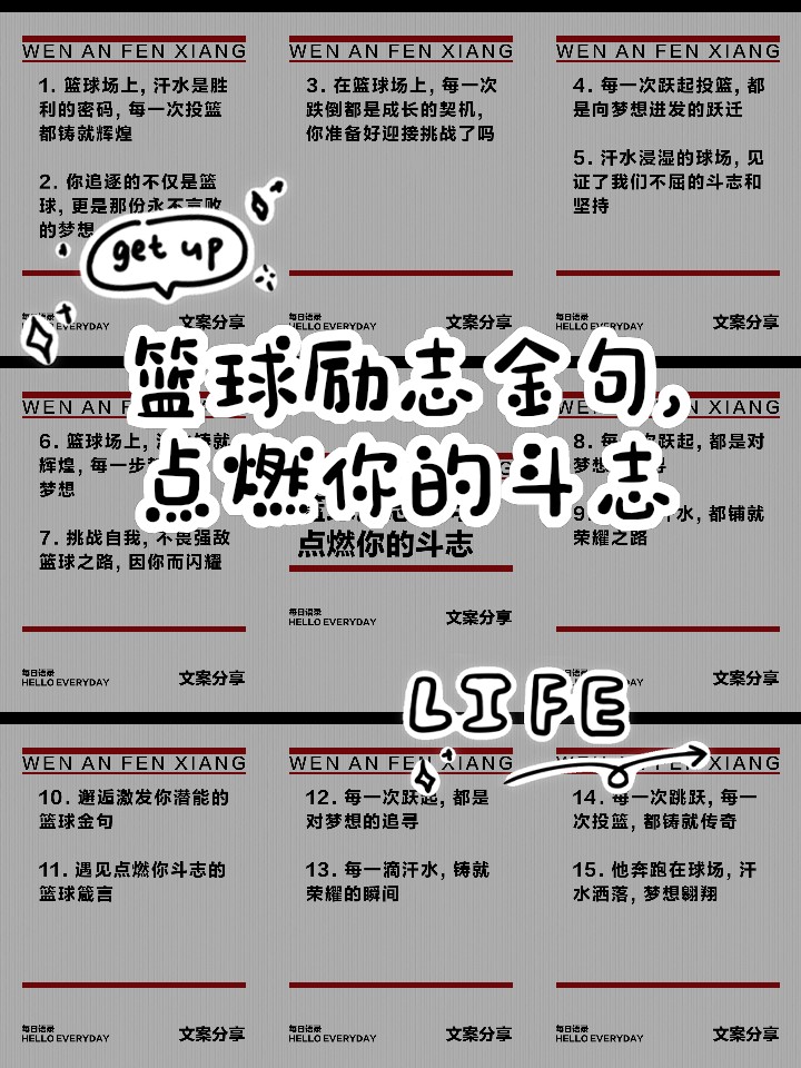 篮球训练结束的感言一句话